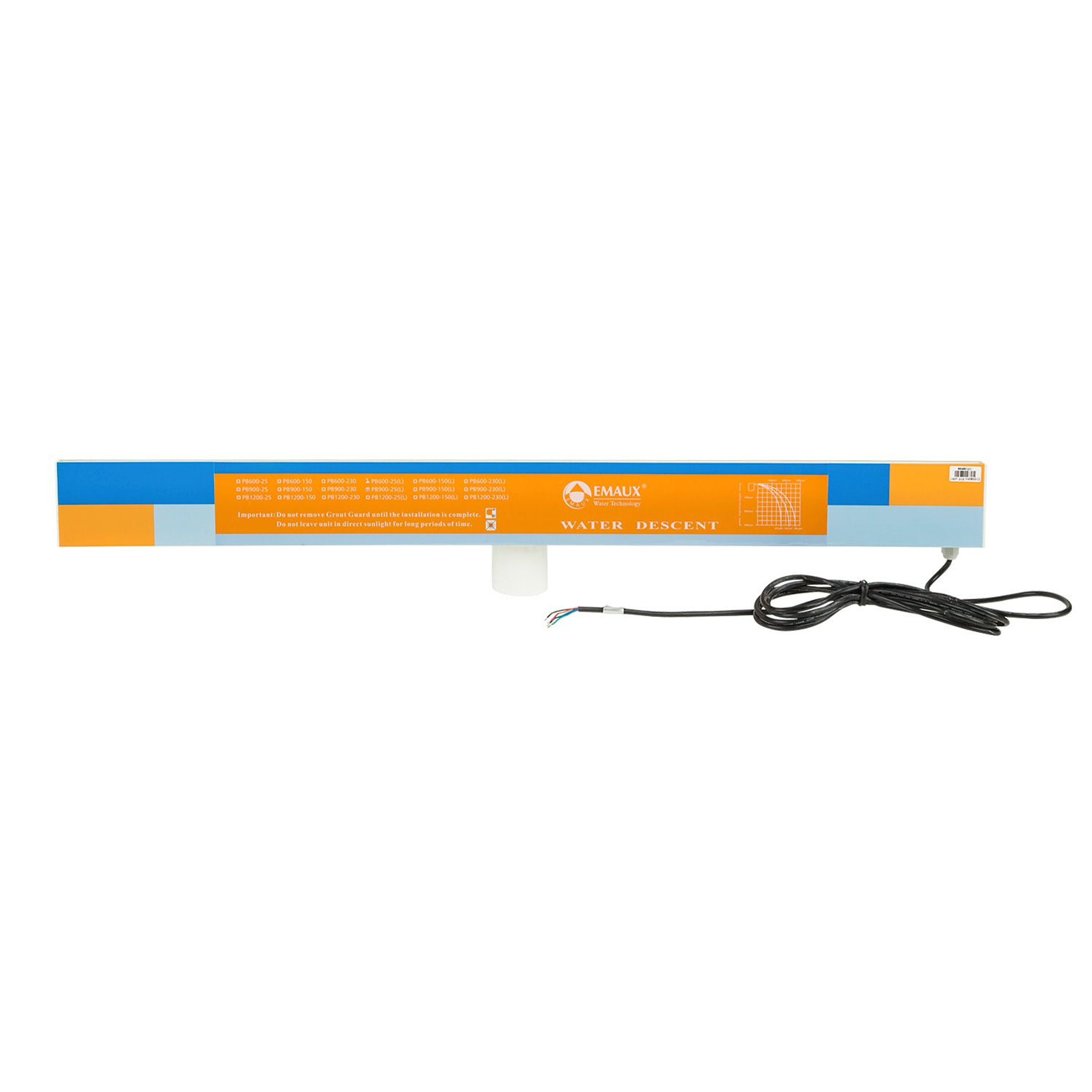Стеновой водопад Aquaviva PB 900-25(L) с LED подсветкой (906х138х76 мм), Артикул: 7346, Водопады для бассейнов