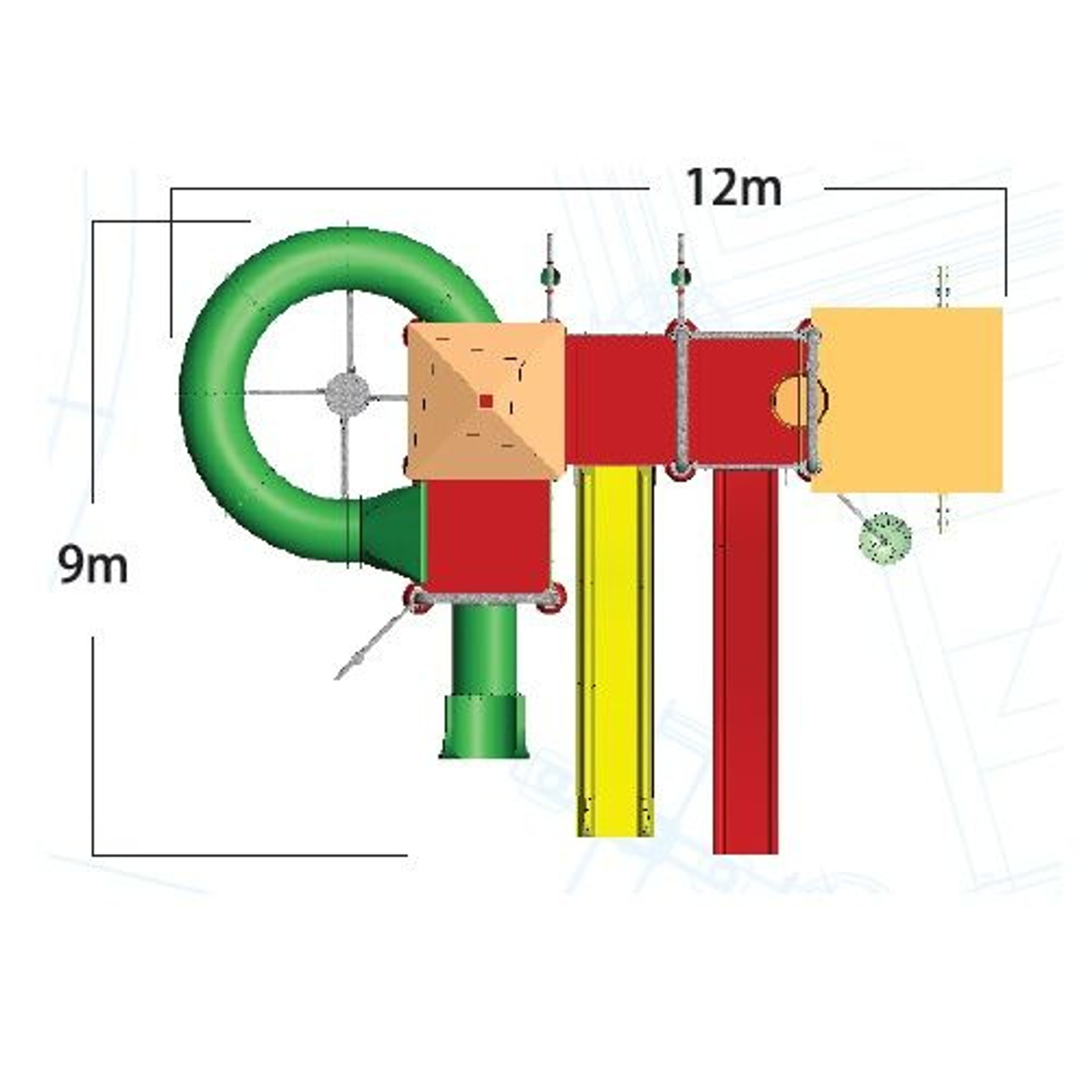 Комплекс водных горок Arihant WAPS 5A (12.0х9.0 м), Артикул: 16402, Аквапарки