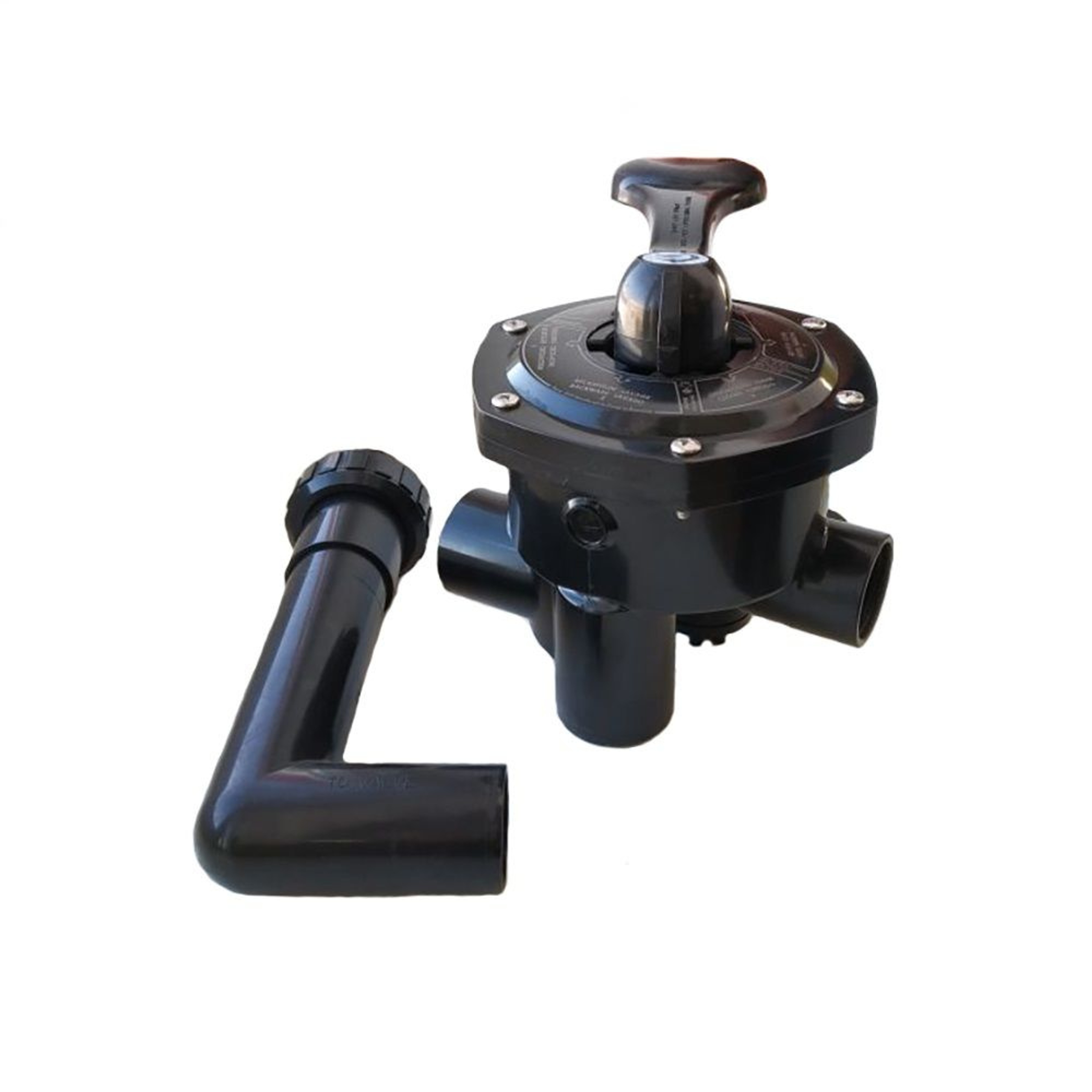 Кран шестиходовой Aquaviva MPV03 (1,5") боковой (88280811B) черный, Артикул: 2582, Для фильтров и фильтрационных установок