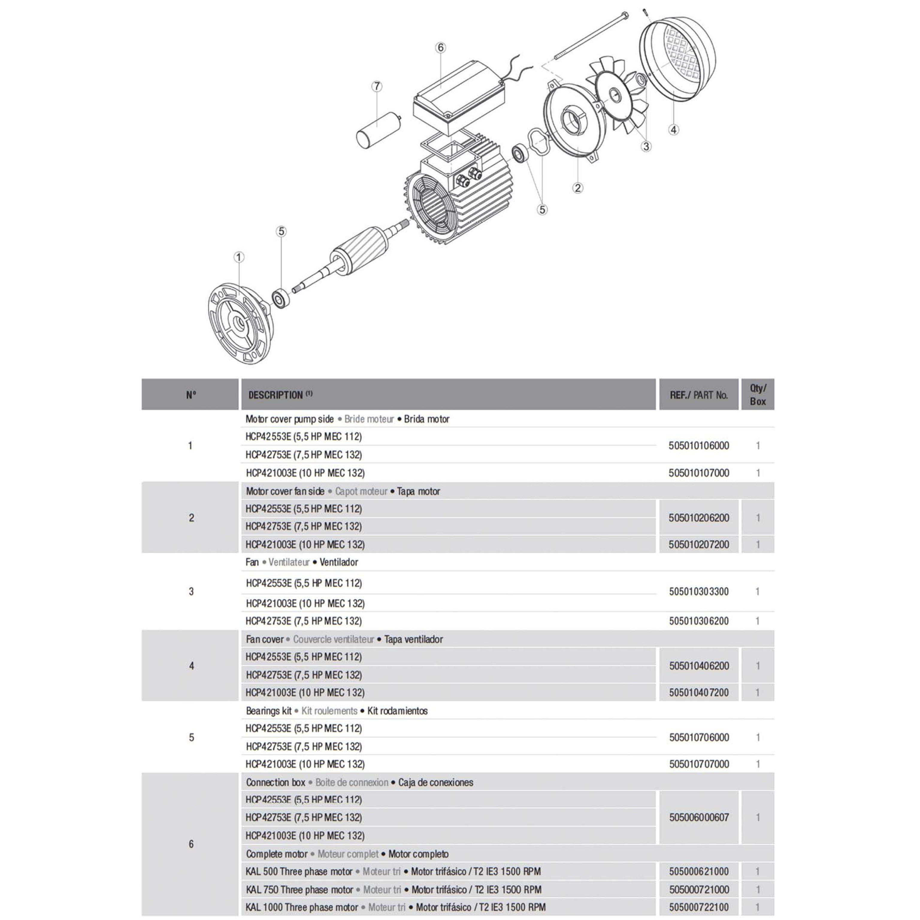 Насос для бассейна Hayward HCP421003E KAL1000T2 IE3 (104м³/ч 7.36кВт 380В), Артикул: 17983