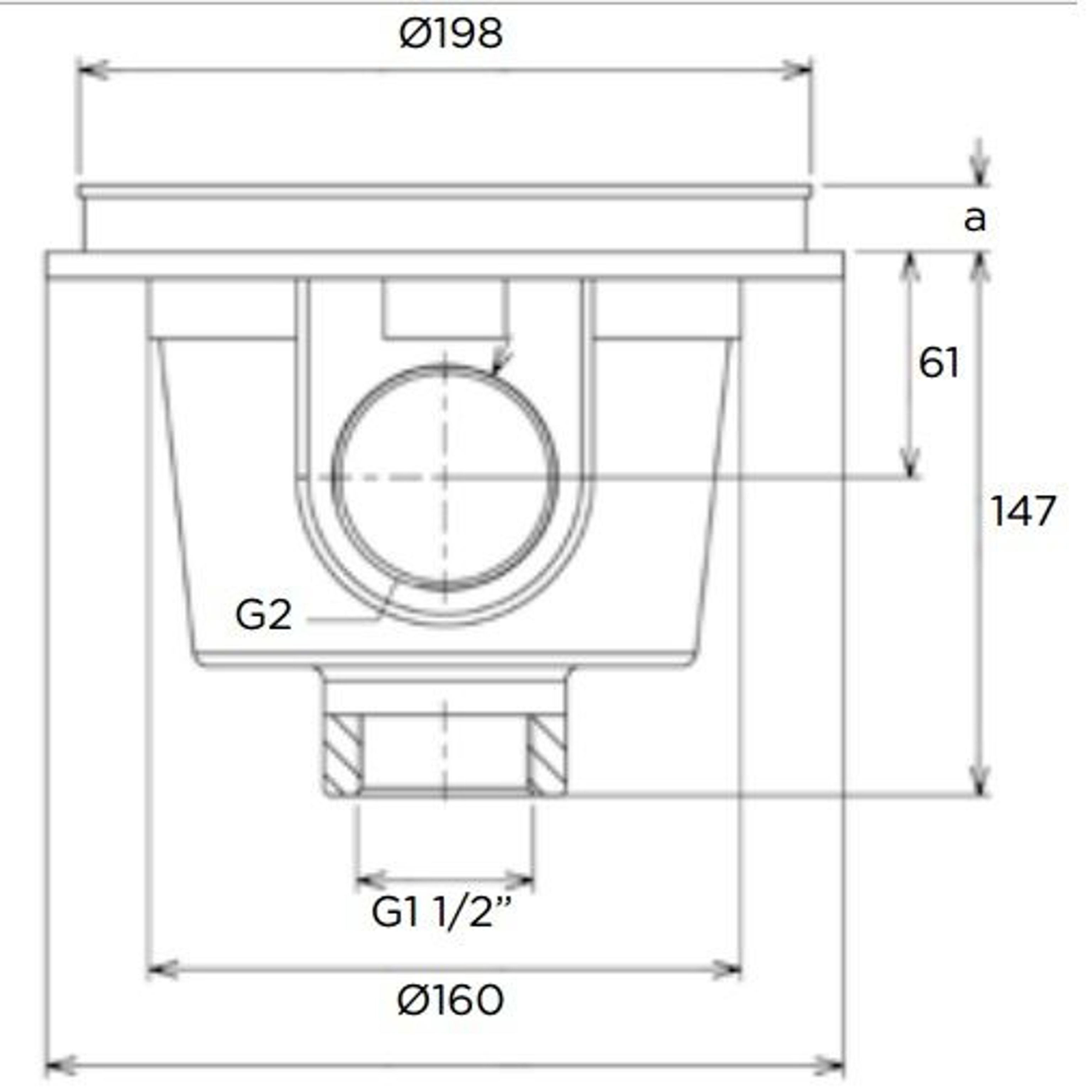 Слив донный Flexinox AISI 316, круглый, Артикул: 6552-27151, Закладные для бассейна