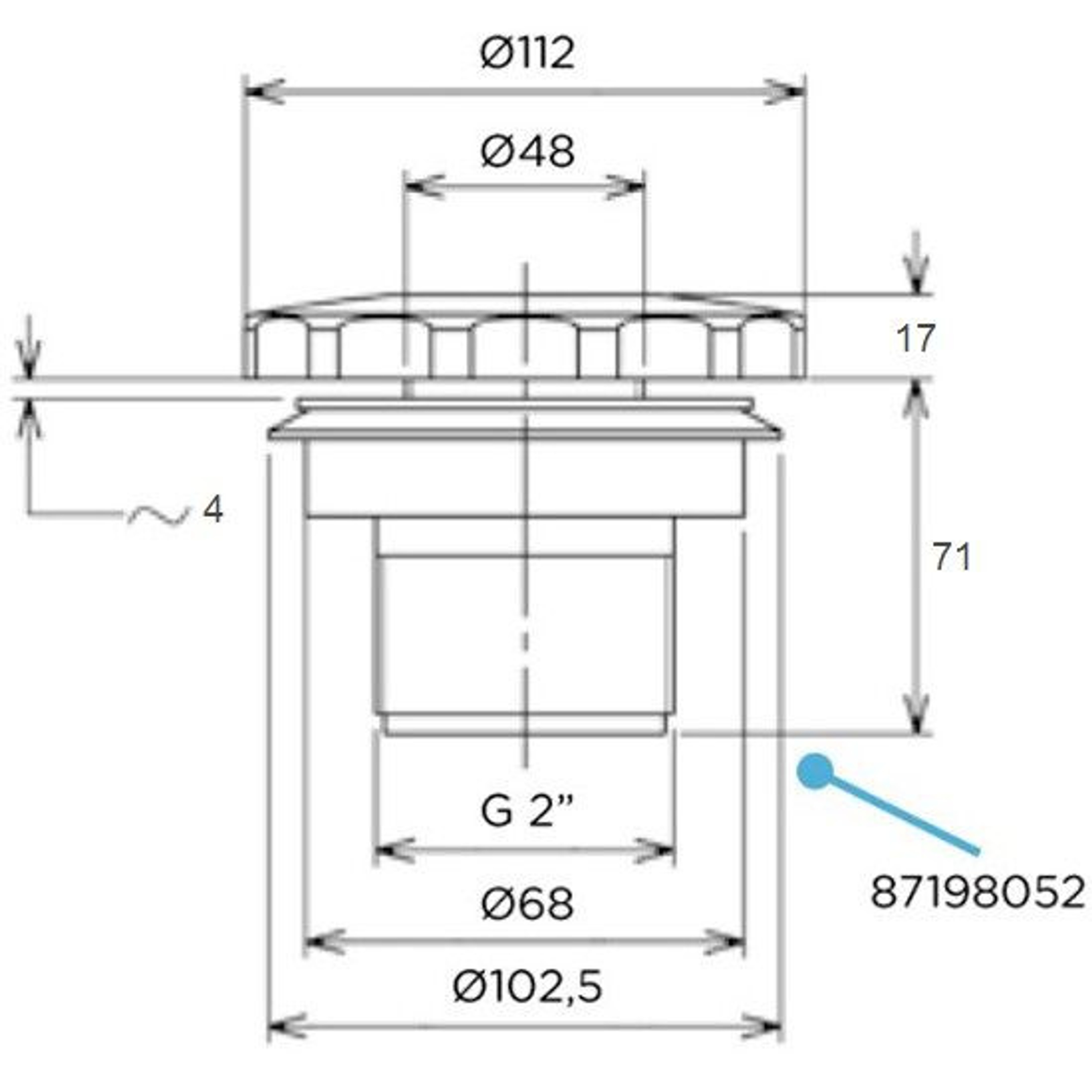 Форсунка пылесосная Flexinox 87198052, под лайнер, Артикул: 27147, Форсунки