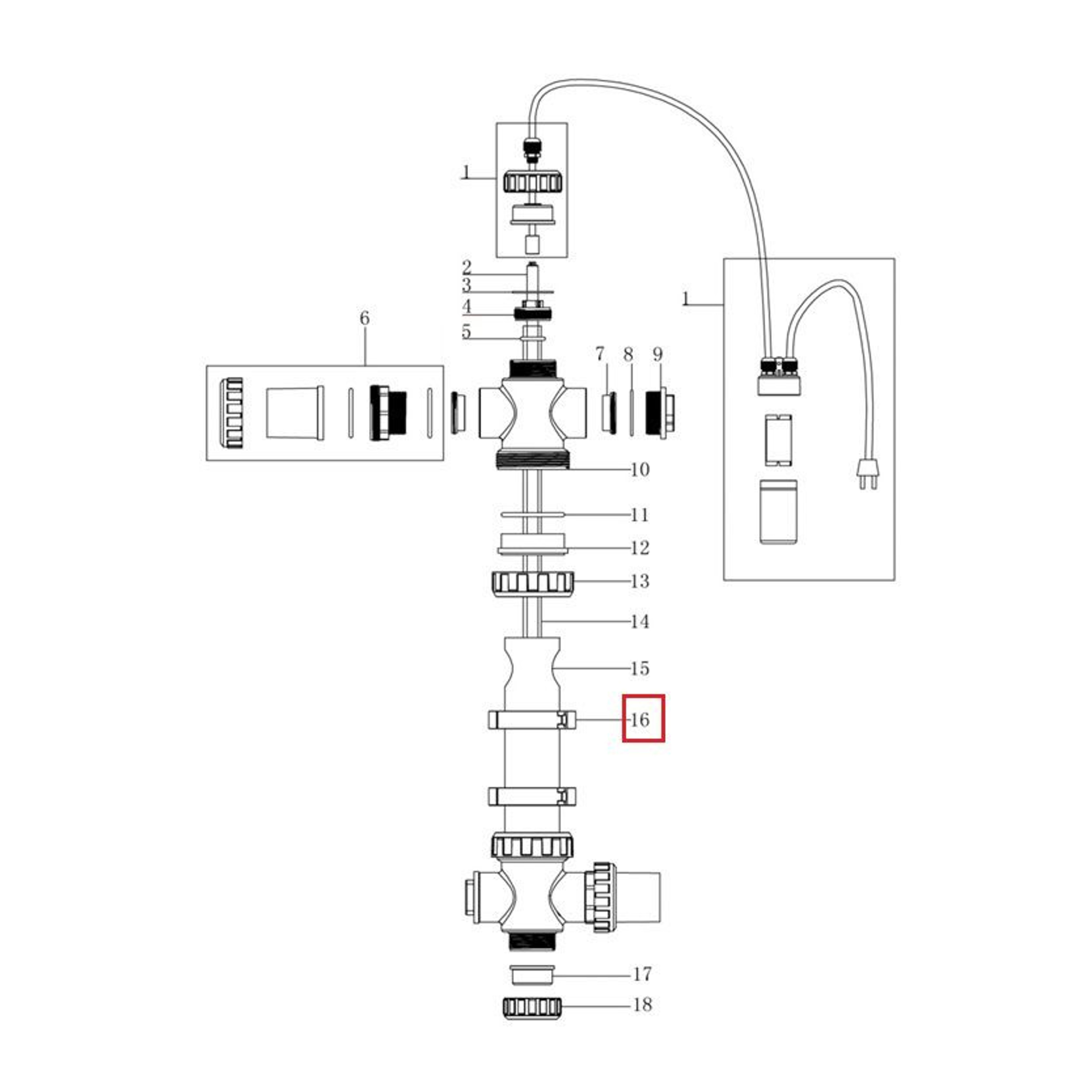 Хомут для ультрафиолетовой установки Aquaviva NT-UV16, Артикул: 23922, Для дезинфицирующего оборудования
