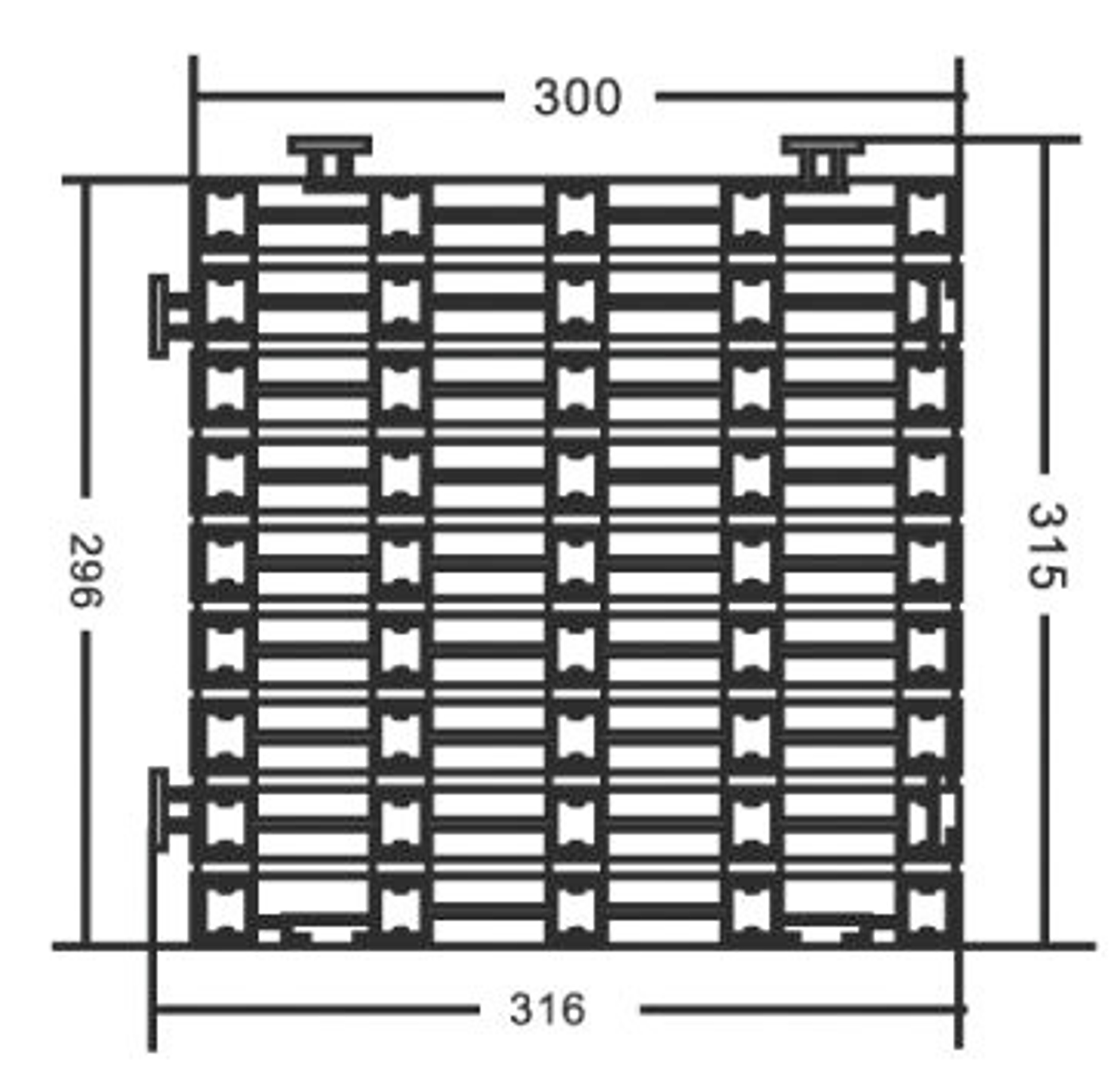 Коврик резиновый Aquaviva DE3030 зеленый, Артикул: 6569, Другие закладные и аксессуары