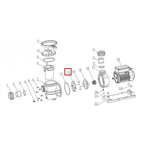 Пластиковое кольцо дифузор насоса Aquaviva VWS/STP 150-300, Артикул: 22903, Для насосов