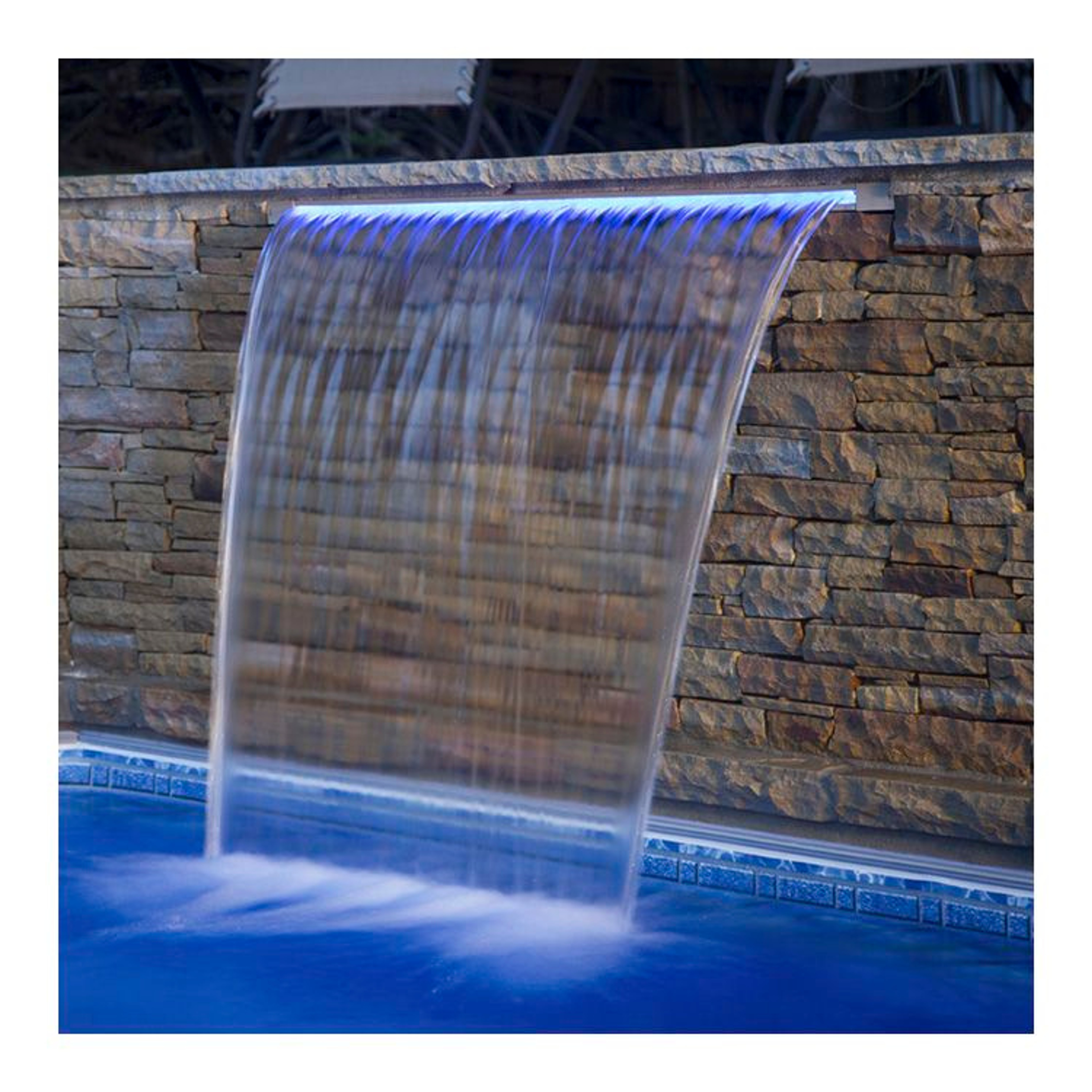 Стеновой водопад Aquaviva PB 300-150(L) с LED подсветкой (306х263х76 мм), Артикул: 7341, Водопады для бассейнов