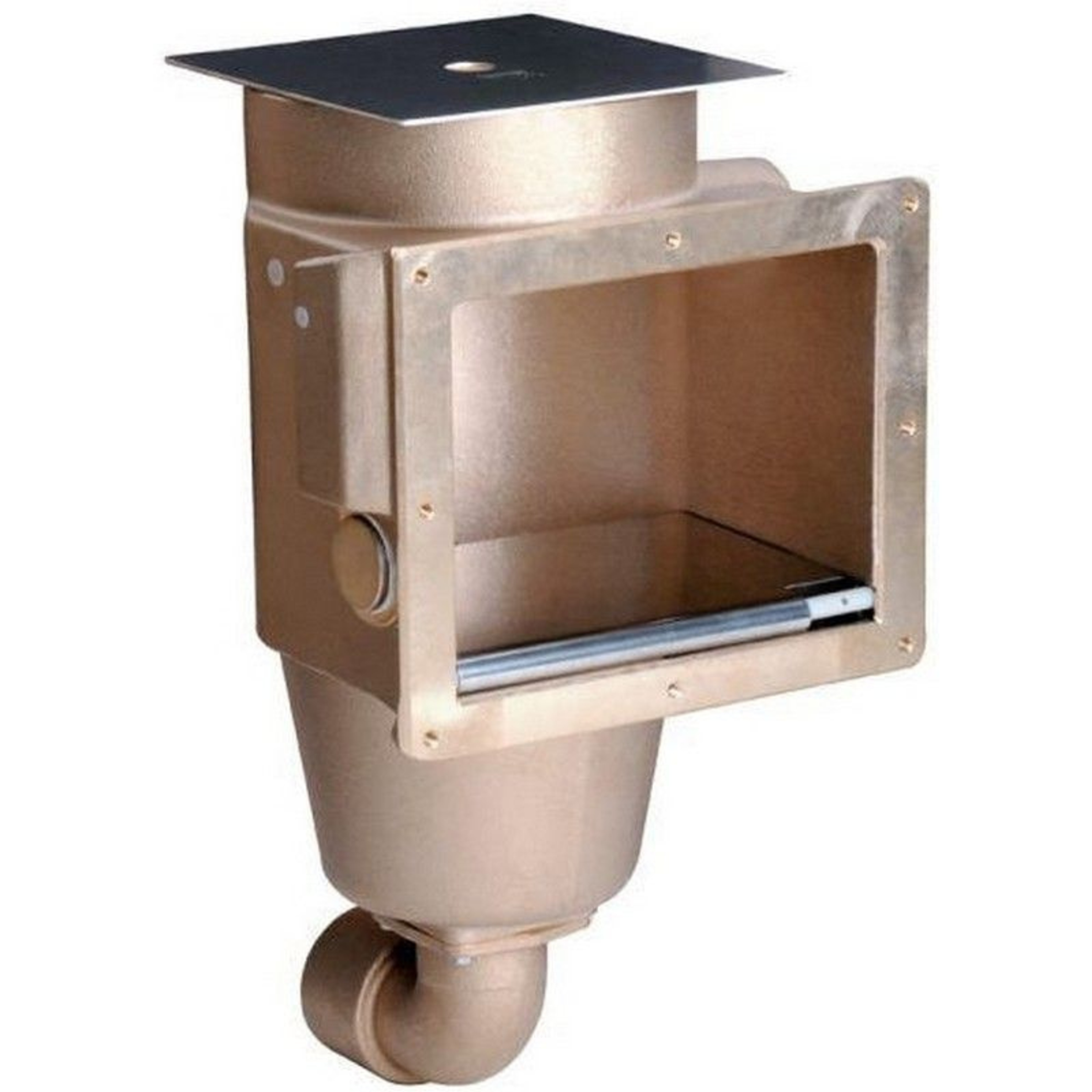 Скиммер Фитстар 1262020 бетон, квадратная крышка, 2", бронза, Артикул: 5877, Скиммеры
