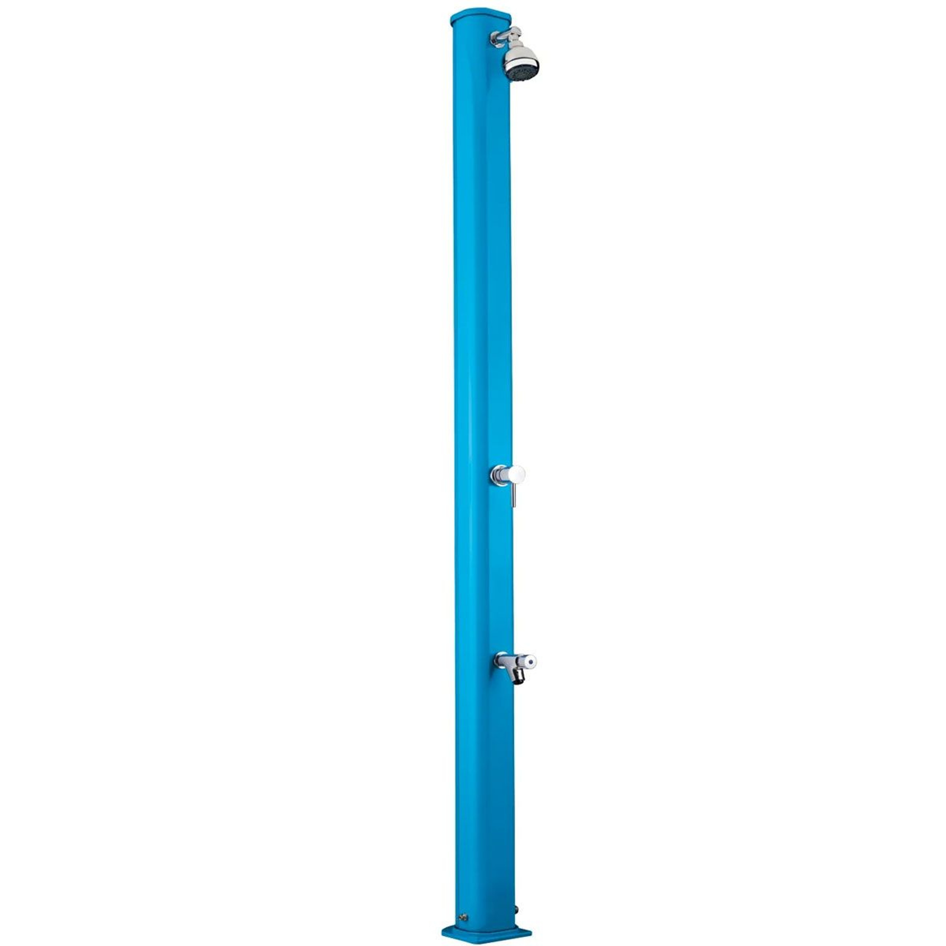 Душ солнечный AquaVaiva Jolly S 22л Light Blue, Алюминиевый с мойкой для ног, Артикул: 33024, Бассейны и СПА