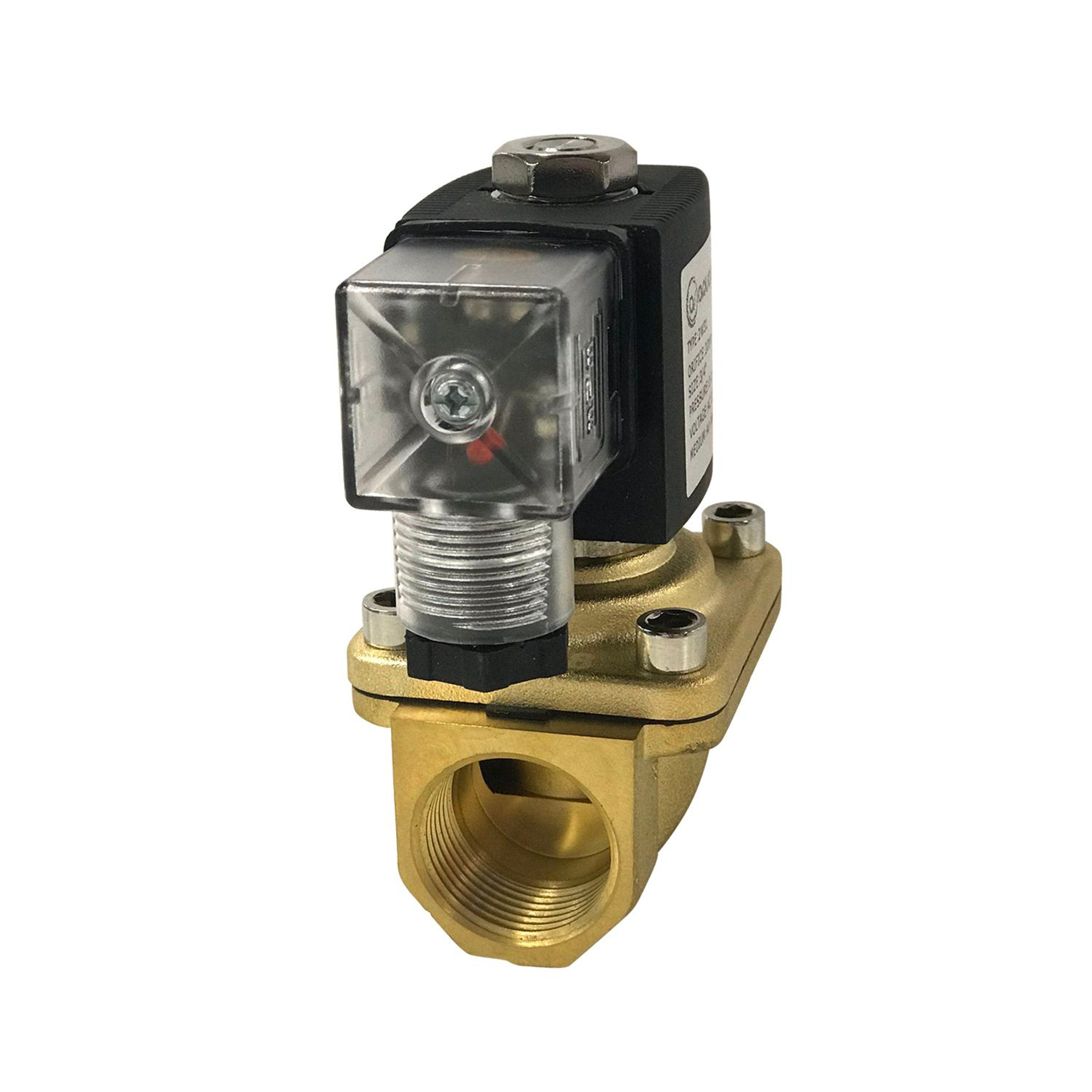 Клапан соленоидный Aquaviva 2W31 Латунь, DN50-G2 120℃ d50 AC220V, Артикул: 54203, Трубопроводные системы ПВХ