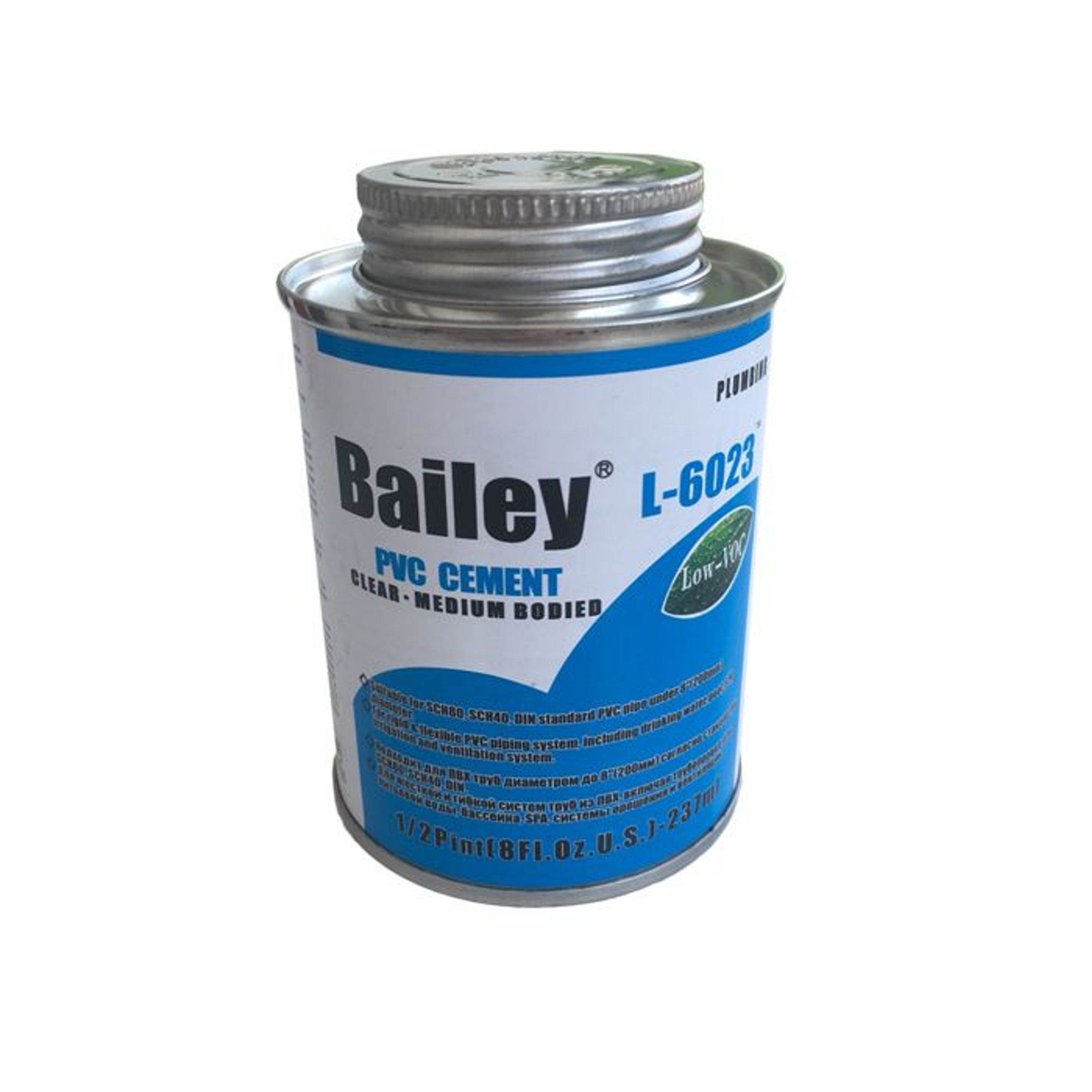 Клей для труб ПВХ Bailey L-6023 237 мл, Артикул: 19664, Трубопроводные системы ПВХ