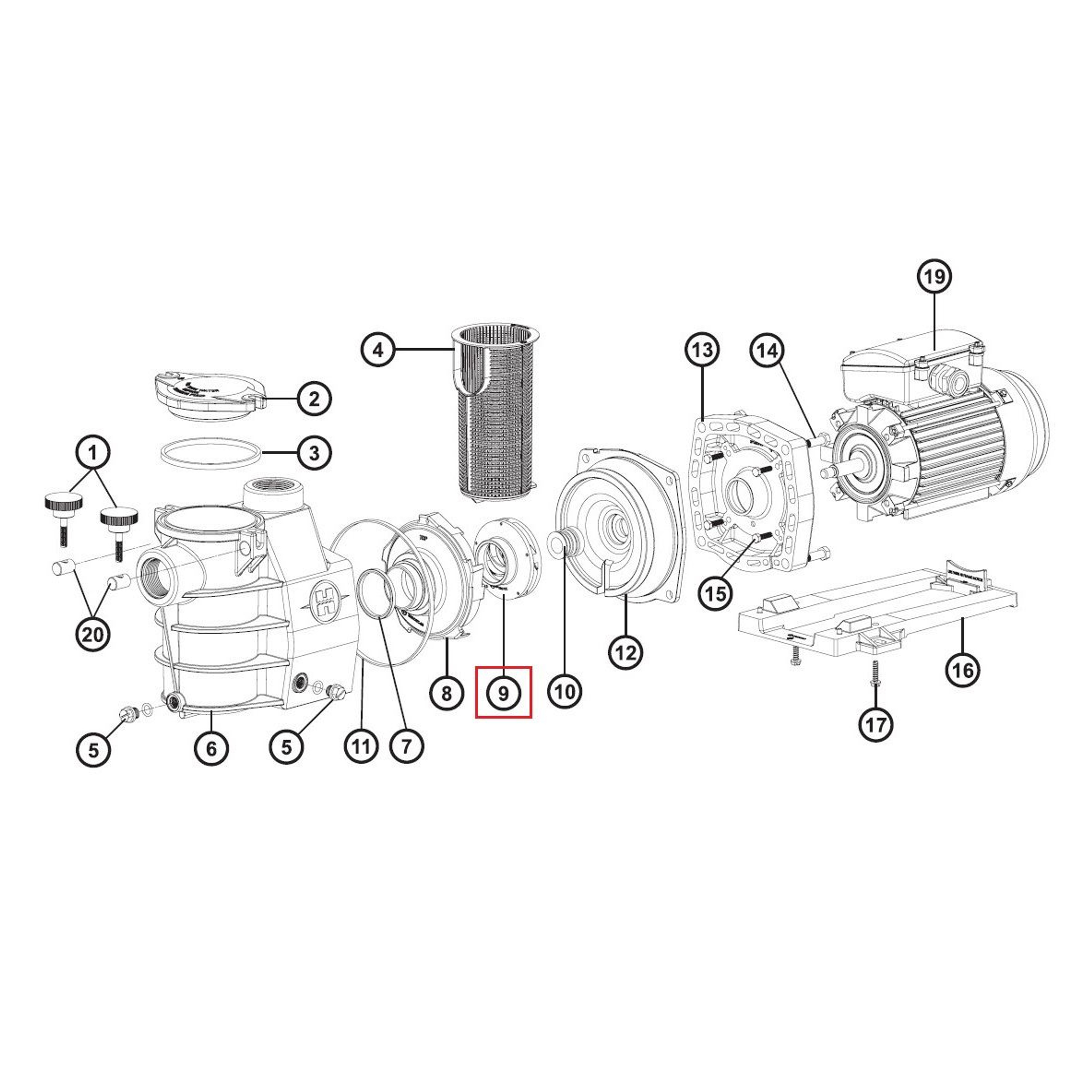 Крыльчатка для насосов Hayward Max-Flo/ PowerLine Plus 1,5 НР (SPX1616CEX), Артикул: 16856, Для насосов